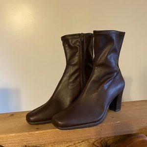 Aerosoles Brown Heeled Boots, size 8